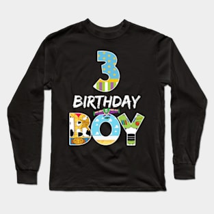 Toy Funny 3rd Birthday Story B-day Gift For Boys Kids Long Sleeve T-Shirt